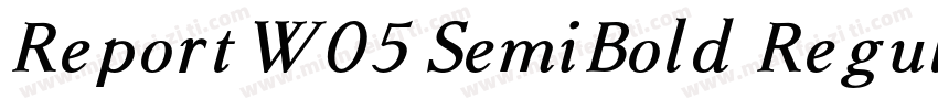 ReportW05 SemiBold Regular字体转换